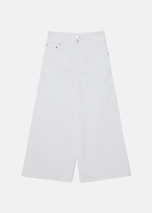 [VUE DU PARC] Cotton Wide Denim Jeans White